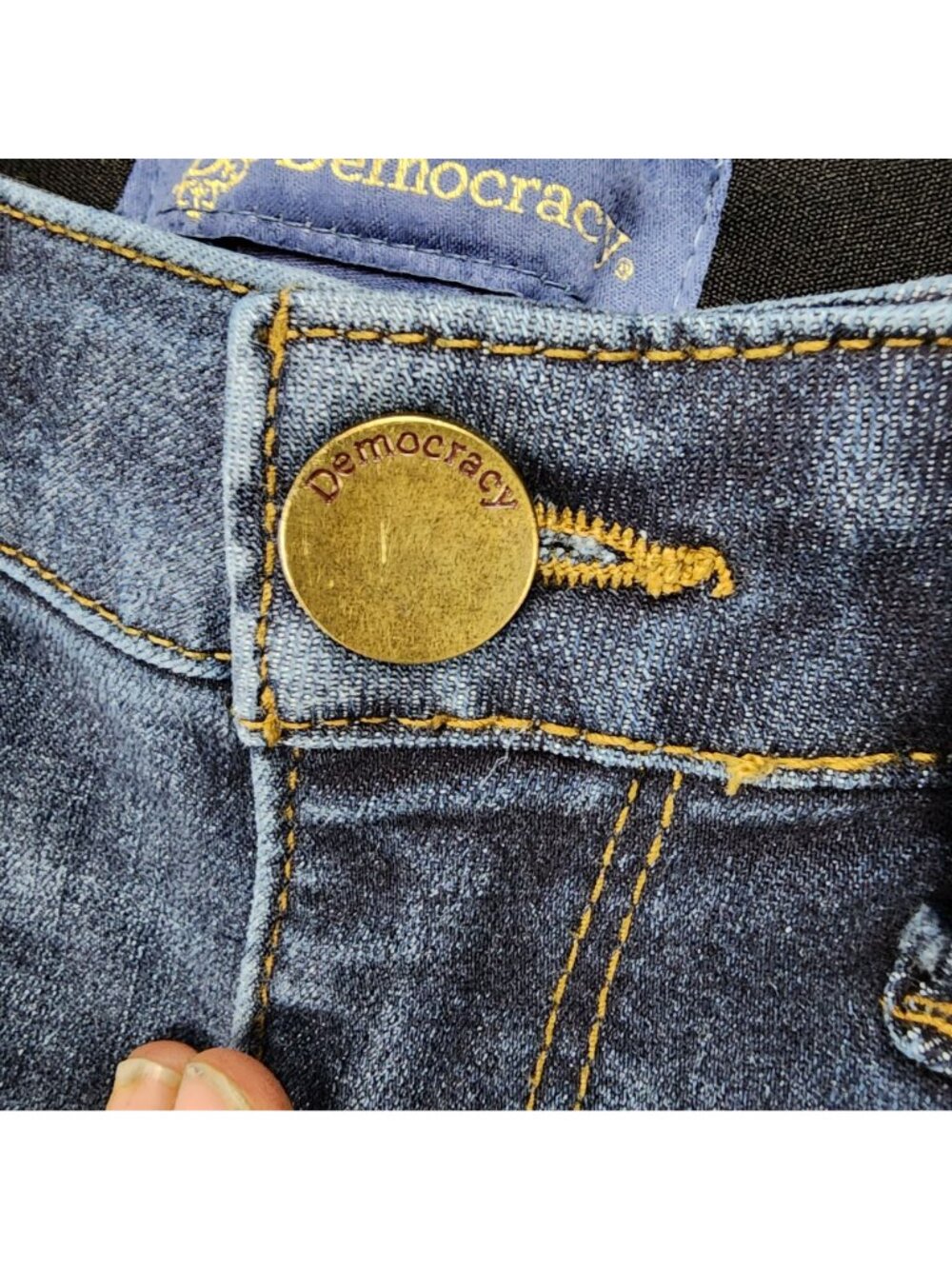 Democracy Jeans Womens 6 Blue Stretch Denim Skinny - Picture 3 of 14